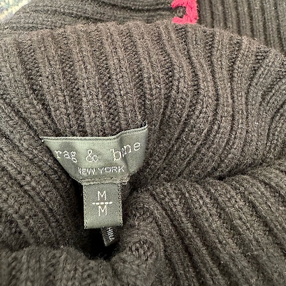 Rag & Bone Ingrid whipstitched wool turtle neck sweater - Picture 6 of 7